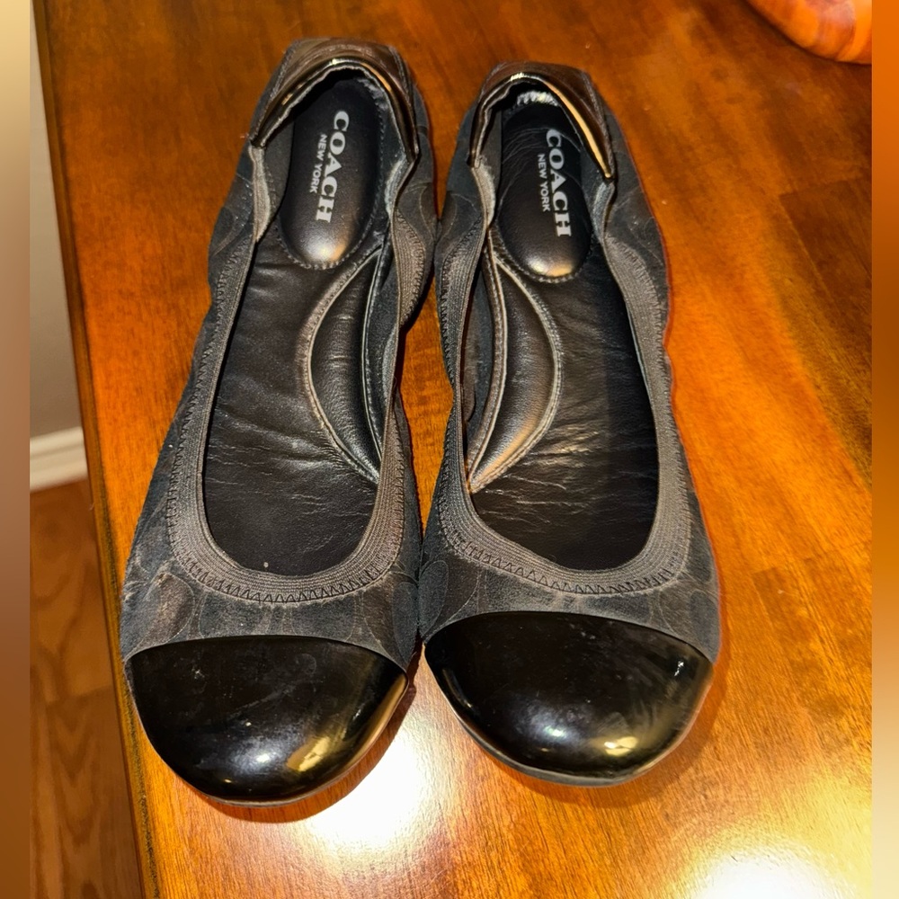 Coach Black Signature Women's Ballet Flats 9.5